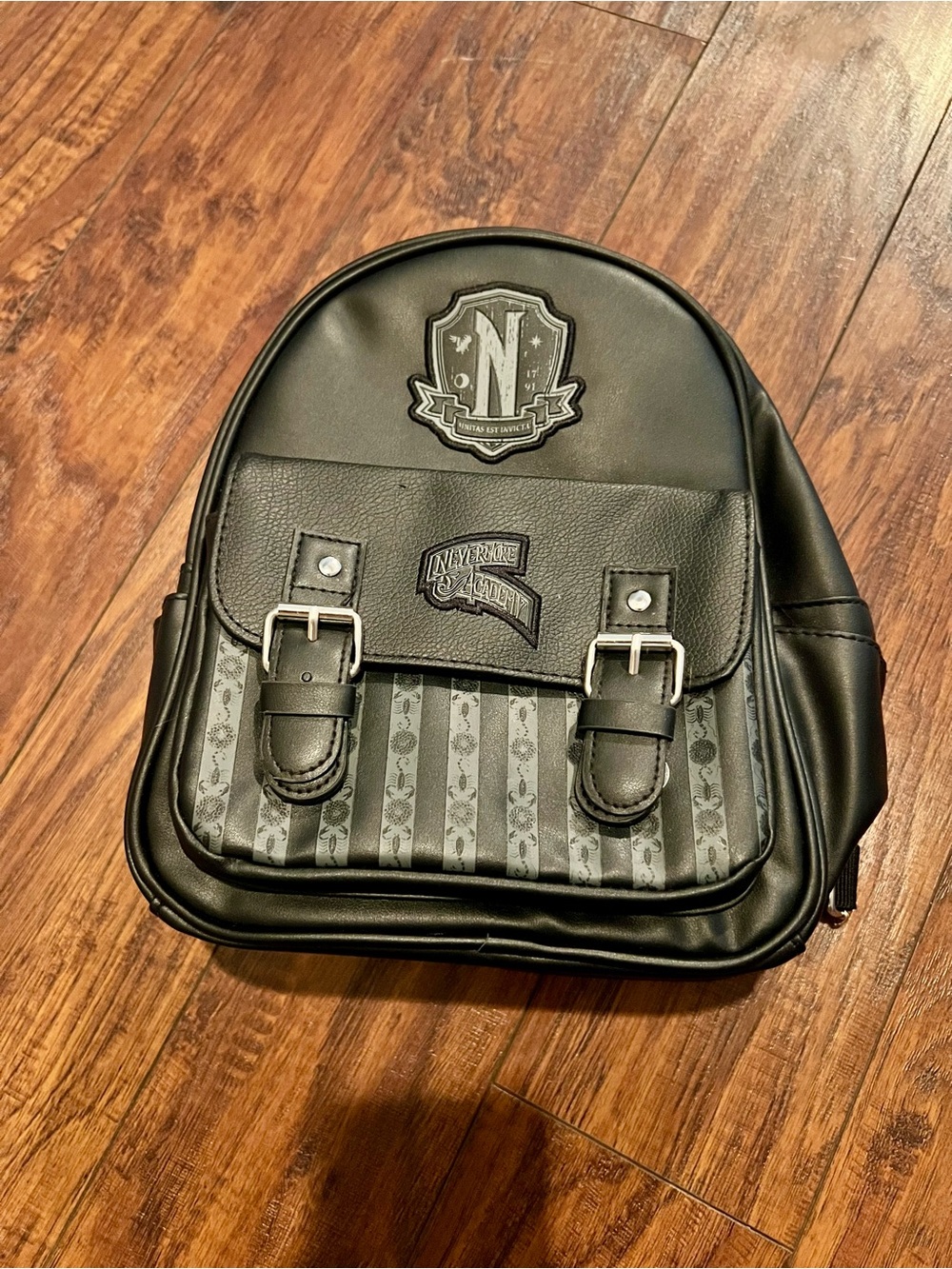 Wednesday Addams Nevermore Mini Backpack. Great for Halloween! - Picture 2 of 7